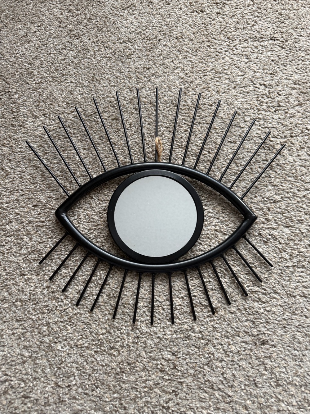 Black Eye-Shaped Wall Mirror